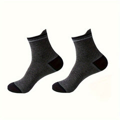 Men's Breathable Block Crew Socks - 3 Pairs