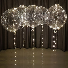 LED Light up Balloons 7pcs with 7 LEDs 3.0 Meter Light Strings