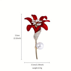 Lily Flower Brooch Women Daily Decoration Mother's Gift Clothing Decor