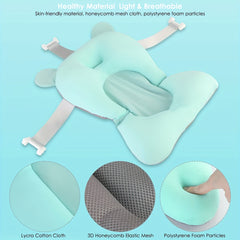 Baby Bathing Non-slip Mat with Pocket Bath Net