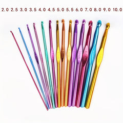 14pcs Knitting Needles Crochet Hook Weave Crochet Needles