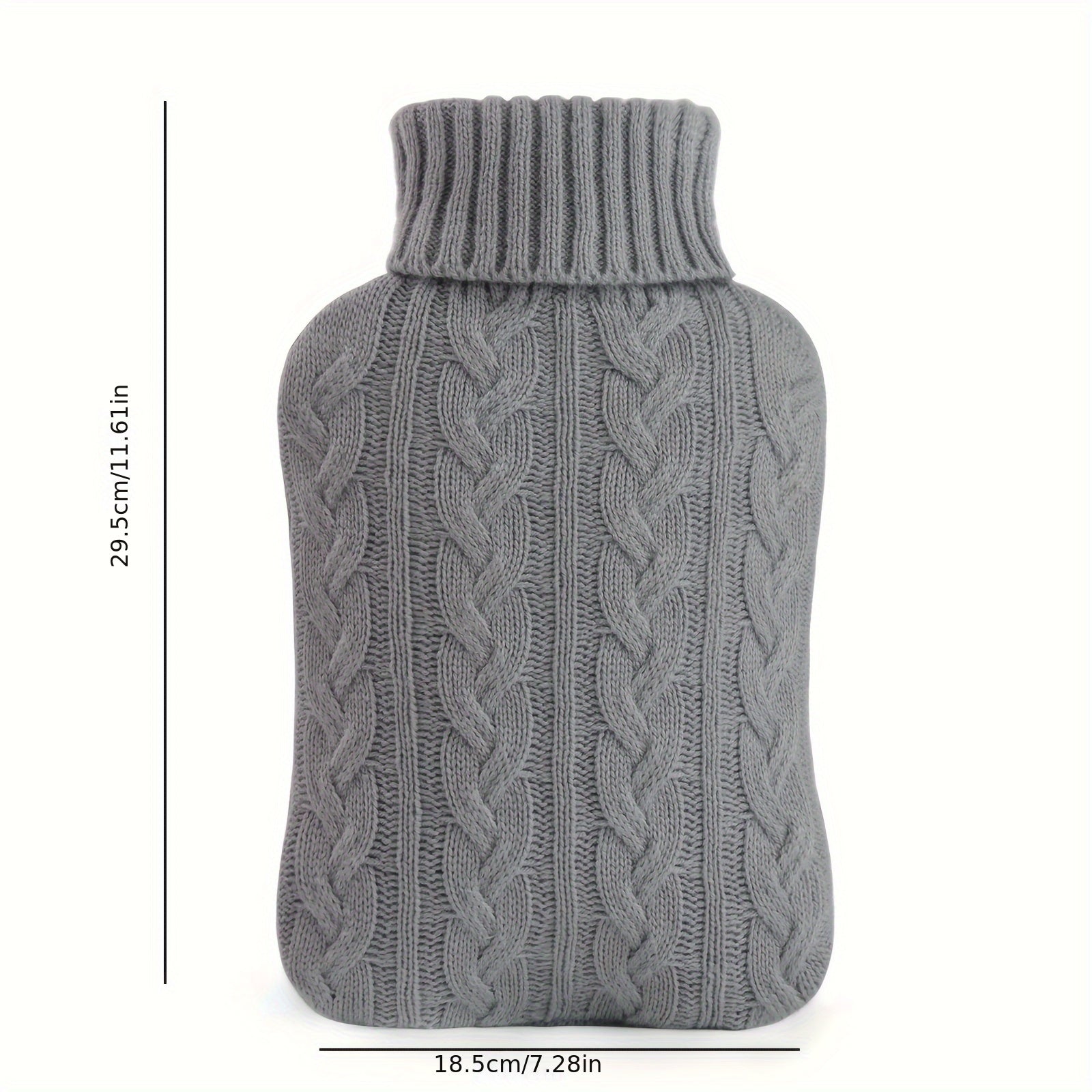 Knitted Cover For 2000ml Hot Water Bottle Hand Warming Water Bag Cover
