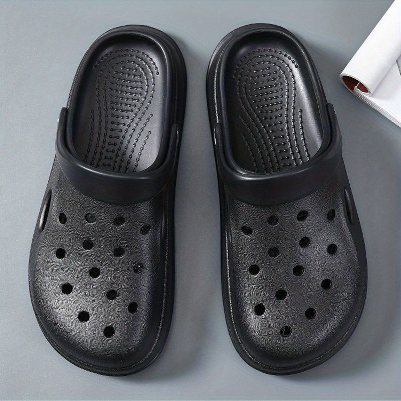 Women's Platform Clogs Letter Printed Non Slip Slide Shoes