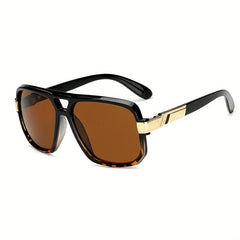 Vintage Classic Sunglasses with Leather Buckle Case