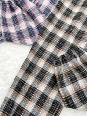 Colorblock Plaid Sleep Bottoms Women's Sleepwear