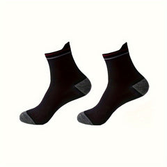 Men's Breathable Block Crew Socks - 3 Pairs