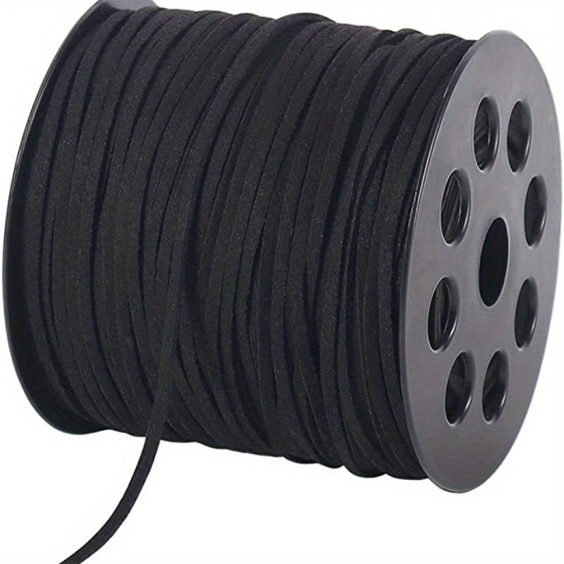 2 6mm Suede Cord 100 Yard Flat Faux Leather Brown