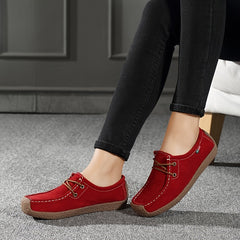 Women's Lace up Flat Loafers Soft Slip On Shoes
