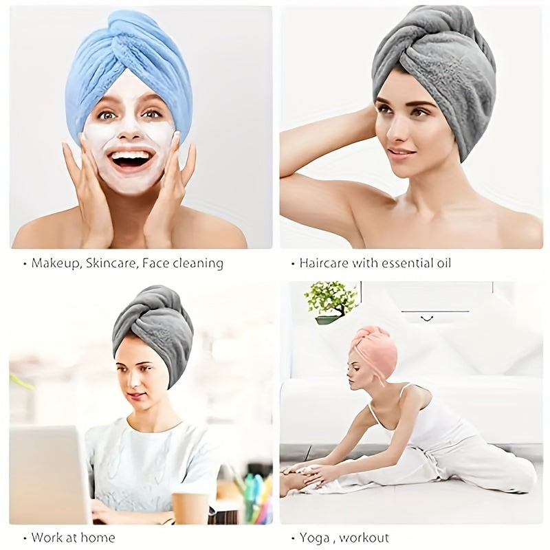 Absorbent Microfiber Hair Towel Quick Drying Sports Towel for Yoga Fitness