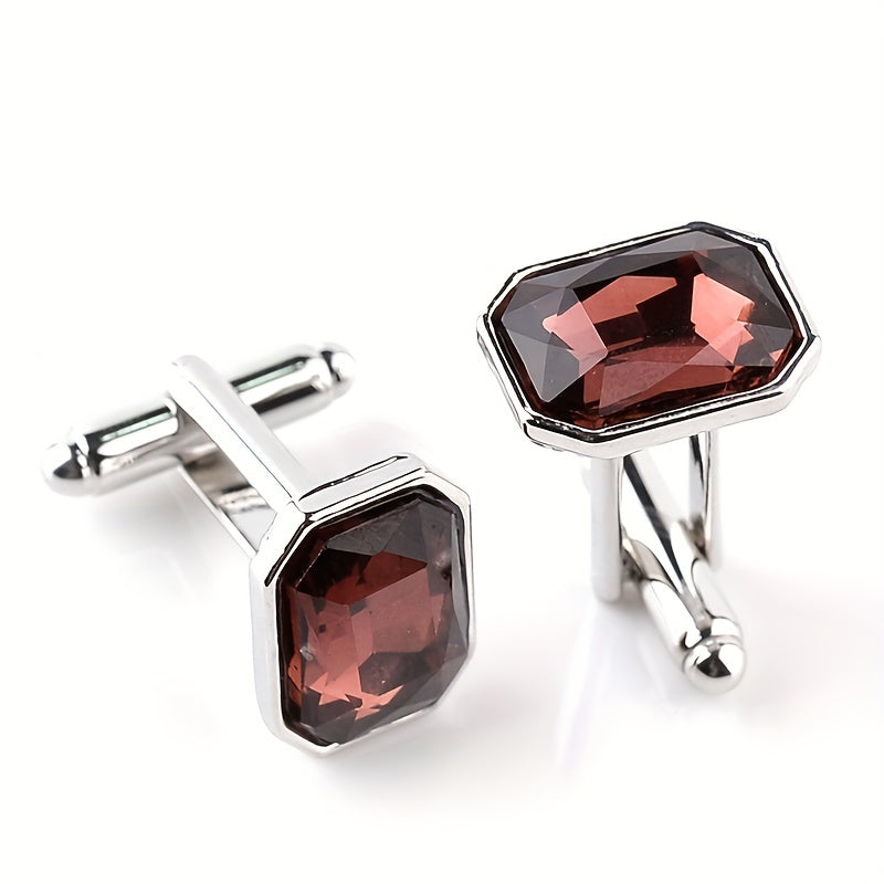 Rhinestone Cufflinks Suit Button Shirt Studs