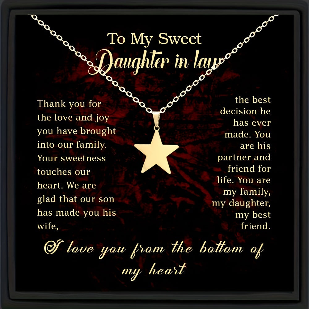 Girl's Stars Necklace Lucky Symbol Good Blessing Jewelry Romantic Daily Wear