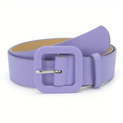 Stylish Square Buckle Candy Belt for Women