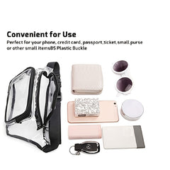Stadium Approved Transparent Fanny Pack Waterproof Waist Bag Clear Purse