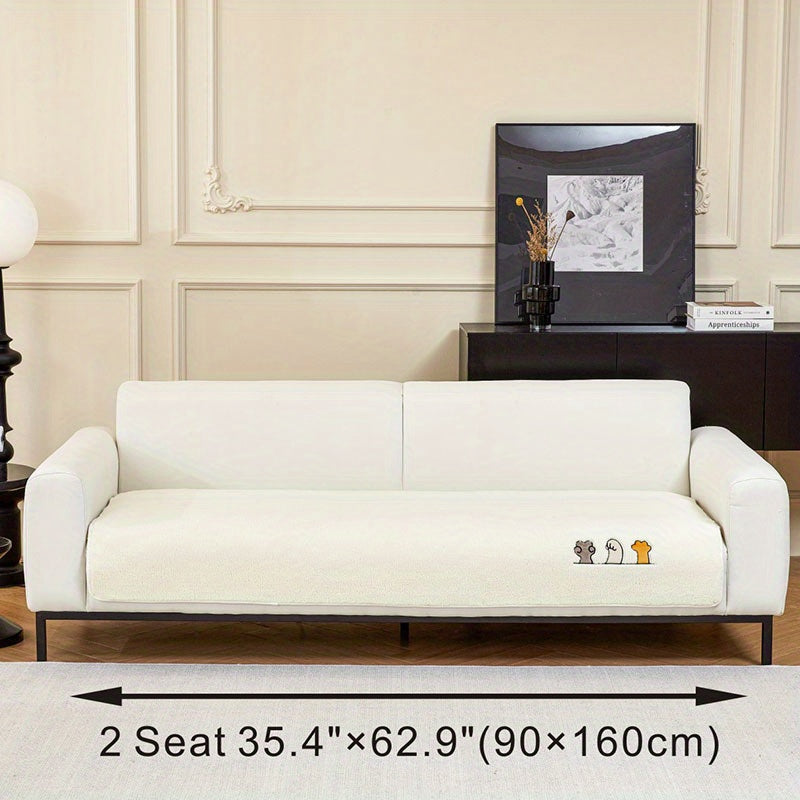 Sherpa Sofa Slipcover Plush Furniture Protector