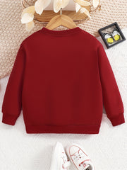 Girls Leopard Butterfly Print Sweatshirt Long Sleeve Top