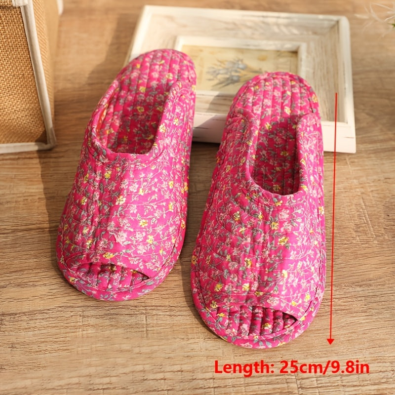 Women's Soft Sole Flat Slippers Open Toe Anti slip Washable Slides