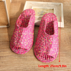 Women's Soft Sole Flat Slippers Open Toe Anti slip Washable Slides