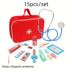 Children's Doctor Role Playing Toy Set with 25pcs 15pcs 8pcs Wooden