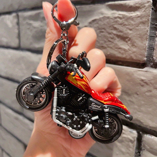 Hip Hop Motorcycle Doll Keychain For Men