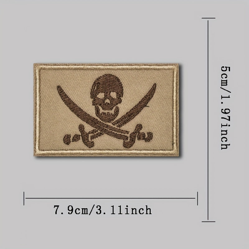 Skeleton Embroidered Morale Patch for Caps Uniforms Vests Backpacks