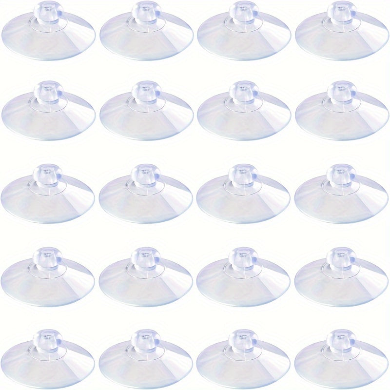 20pcs Transparent Plastic Suction Cups for Home Organization and Decoration