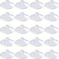 20pcs Transparent Plastic Suction Cups for Home Organization and Decoration