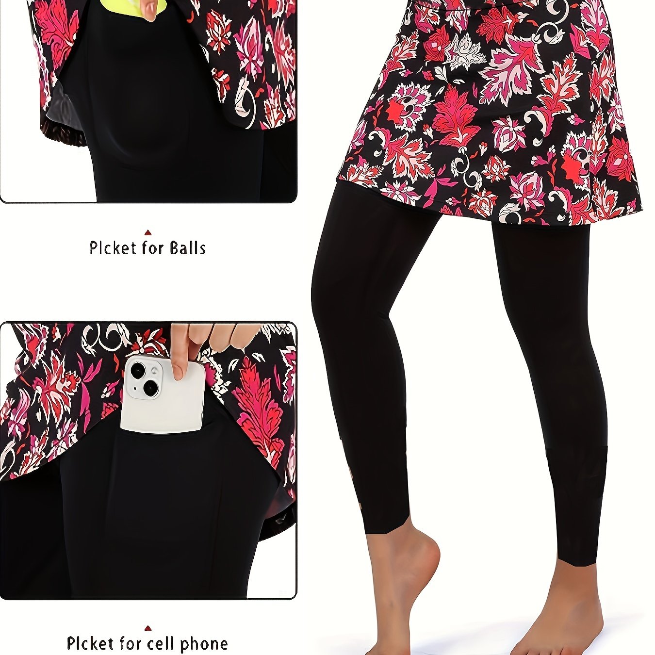 Floral Print Tennis Leggings