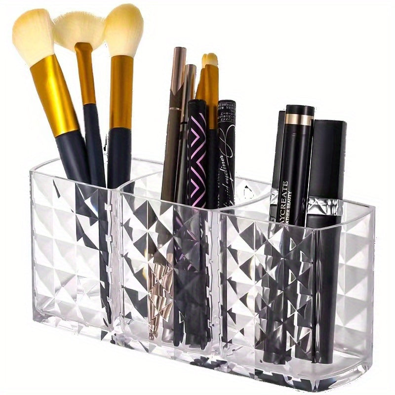 Acrylic Drill Pen Holder Desktop Makeup Brush Storage
