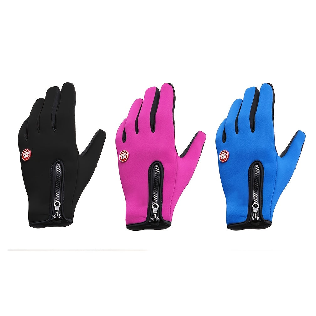 Warm Fleece Cycling Gloves Touch Screen Outdoor Activities