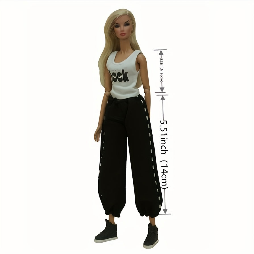 Office Lady Doll Jumpsuit Shorts Dress Clothes Bag Doll Accessories