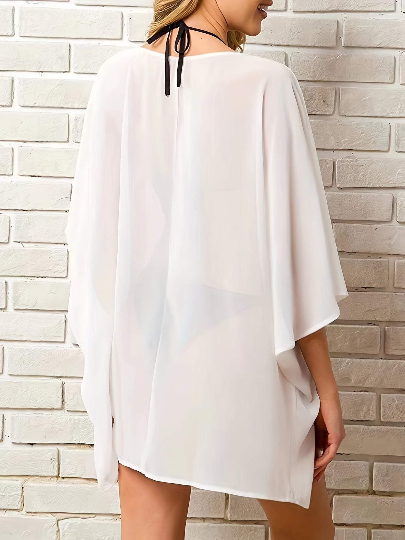 Soft Chiffon Sheer Kimono Beach Coverup Women's Swimwear