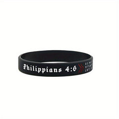 Religious Bible Verse Silicone Bracelet Power Of Faith Wristband