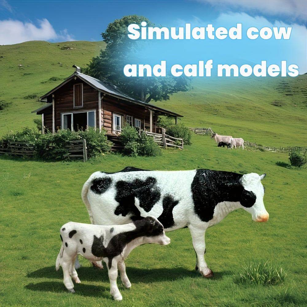 Realistic Farm Cow Combo for Model Landscape Decoration