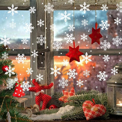 Snowflake Window Stickers Christmas Decor 114pcs