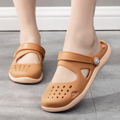 Women's Waterproof Cut-Out Flat Clogs