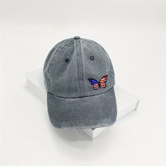 Butterfly Baseball Cap Distressed Cotton Dad Hat