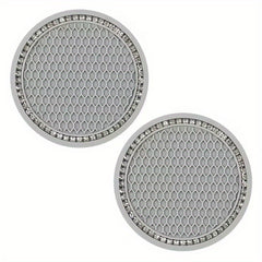 2pcs Rhinestone Water Cup Coaster for Car Interior Non Slip Multifunctional Pad