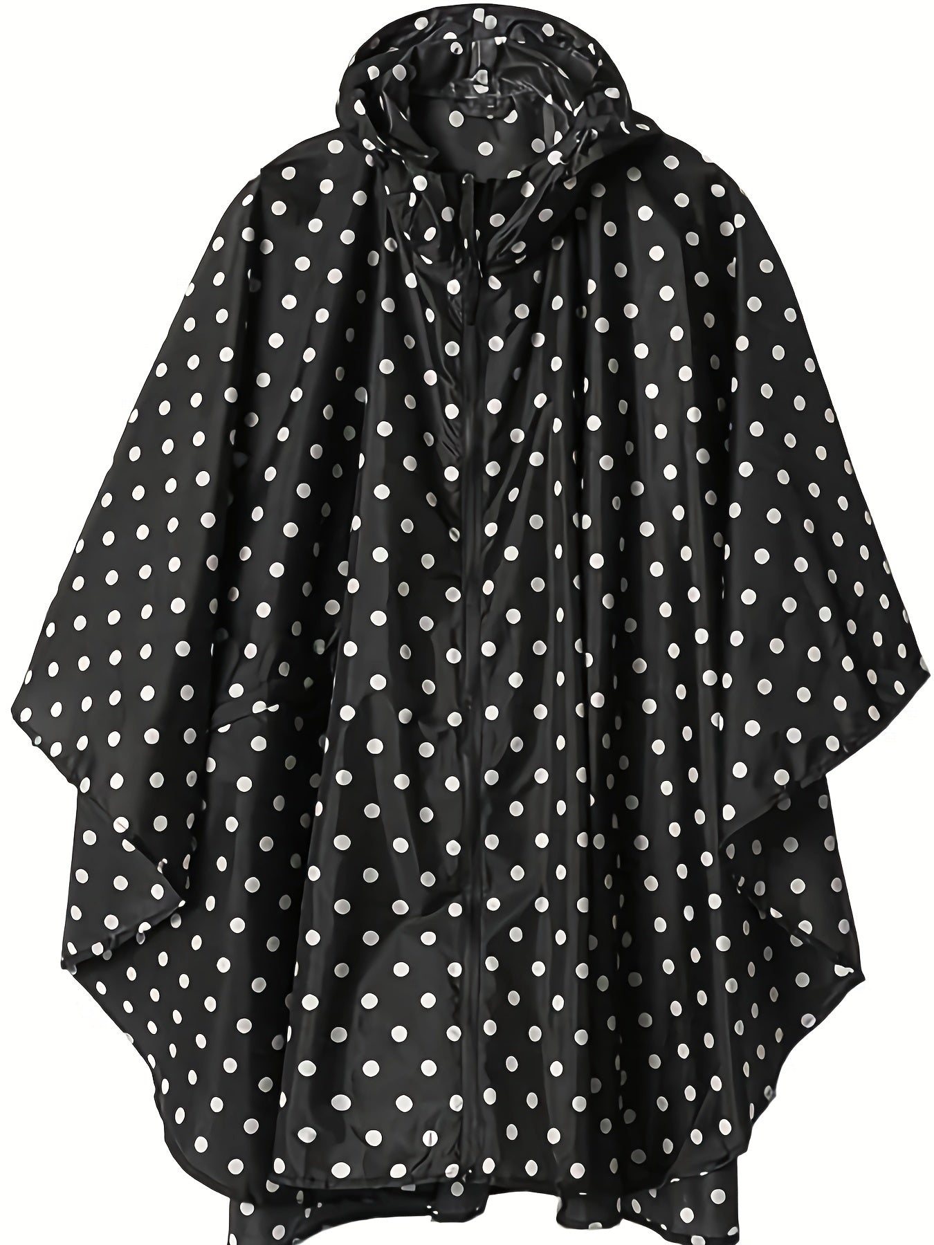 Polka Dot Lightweight Rain Poncho Jacket PU Raincoat