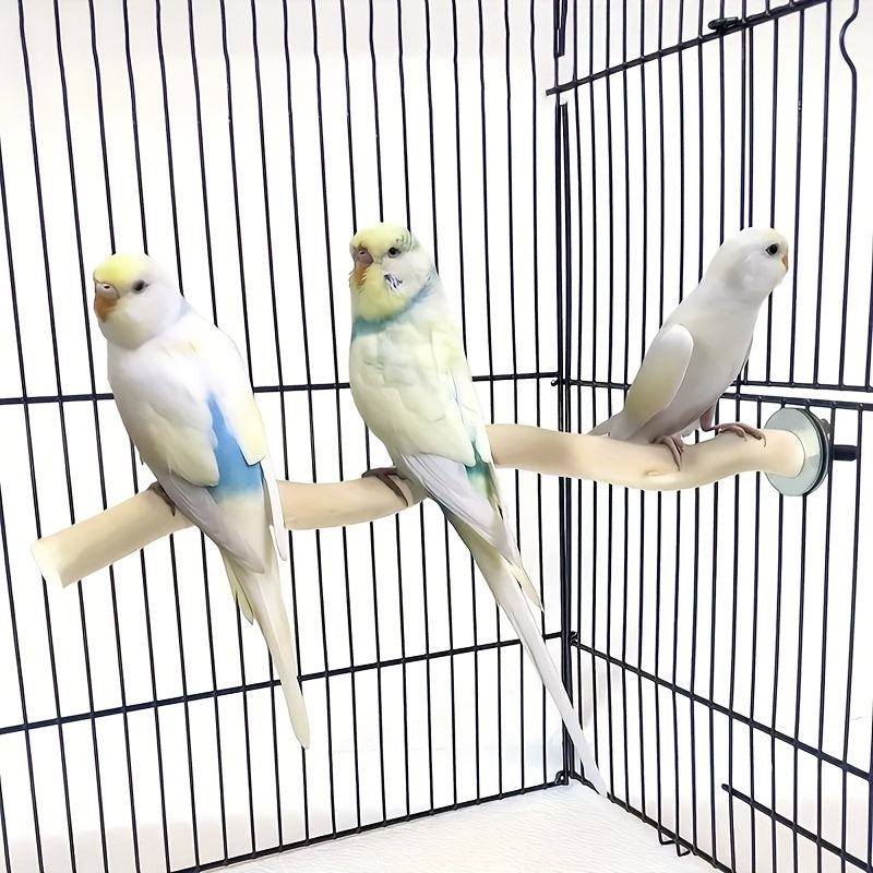 Wooden Bird Station Pole for Parrot Cockatiel Budgerigar