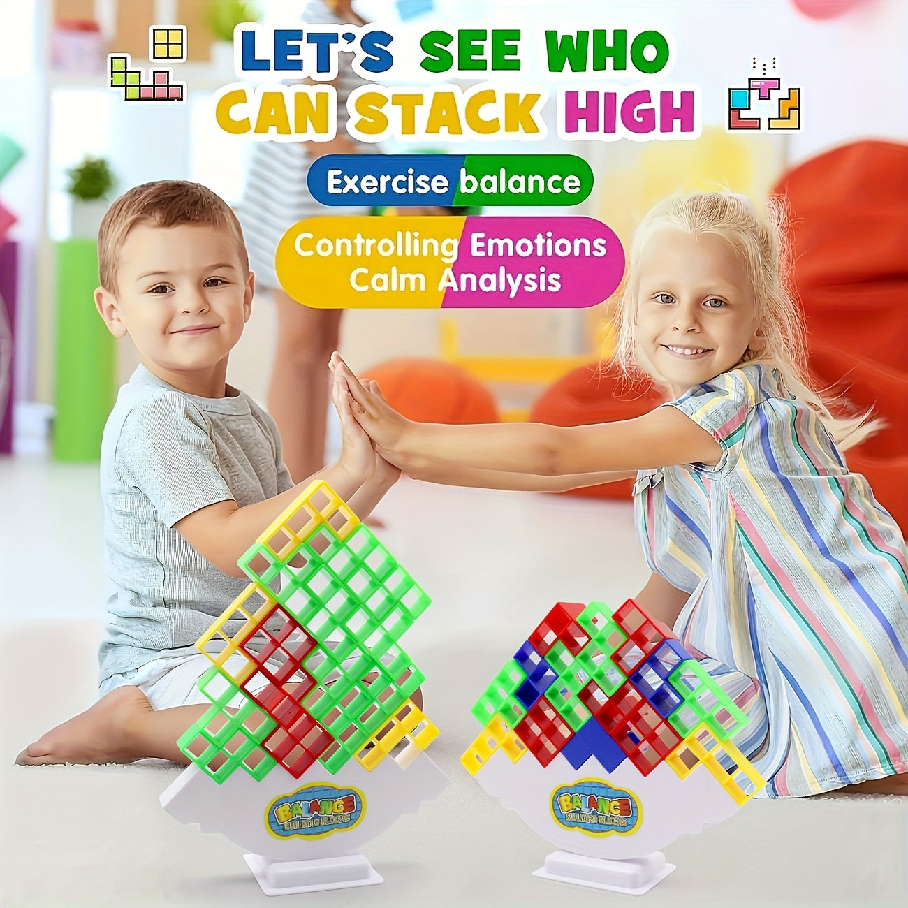 Balance Building Block Game Swing Stack Toy Puzzle Desktop Block Interactive Toy