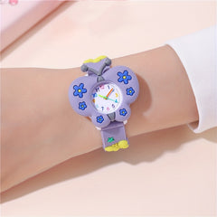 Colorful Butterfly Silicone Quartz Watch With Silicone Strap