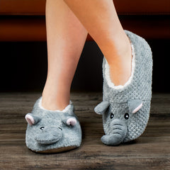 Elephant Slippers Plush Lined Shoes Comfort Indoor Home Slippers