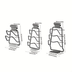 Wall Mounted Pot Lid Holder with Drip Tray