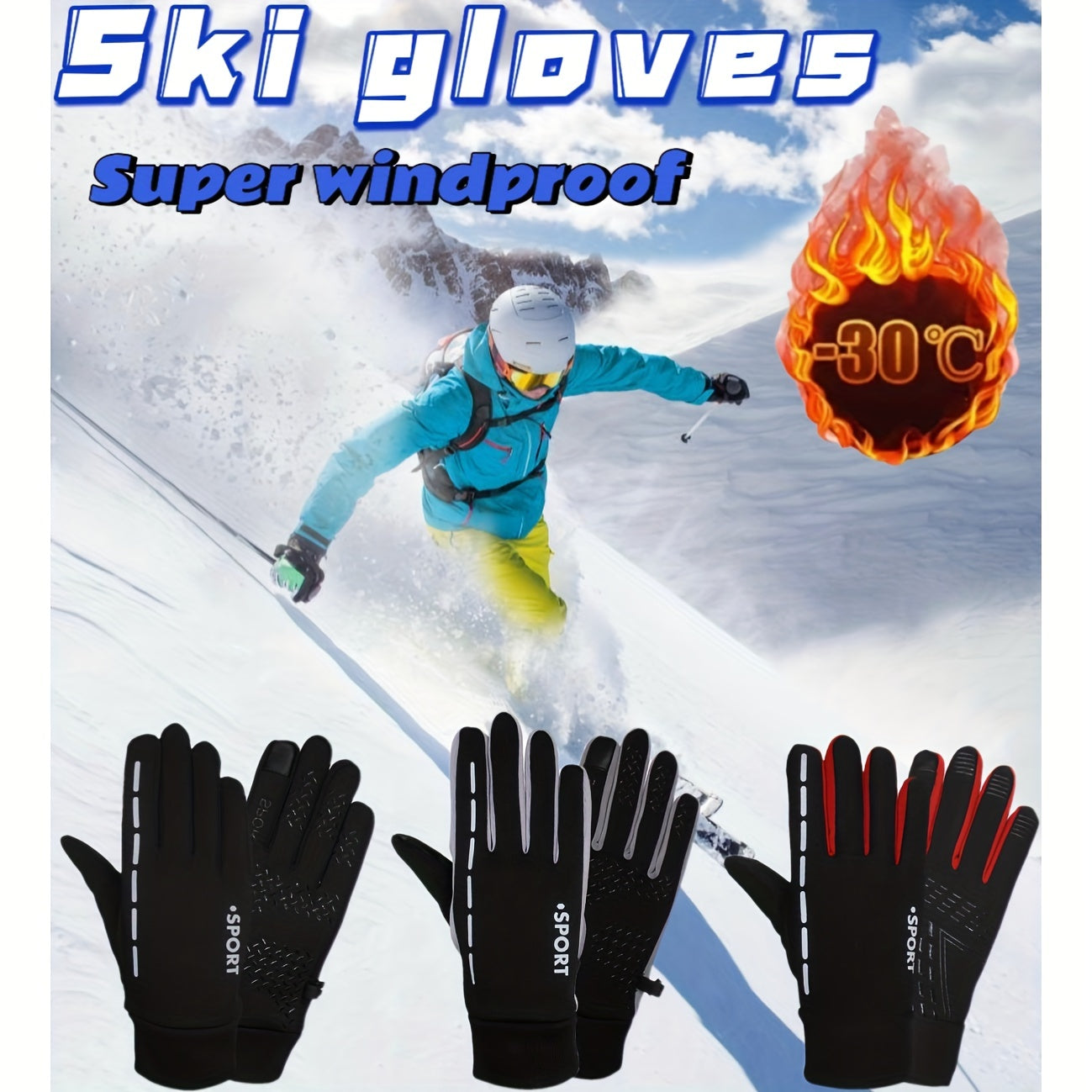 Waterproof Warm Gloves for Outdoor Cycling