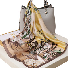 Silk Satin Square Headscarf Large Hair Bandana