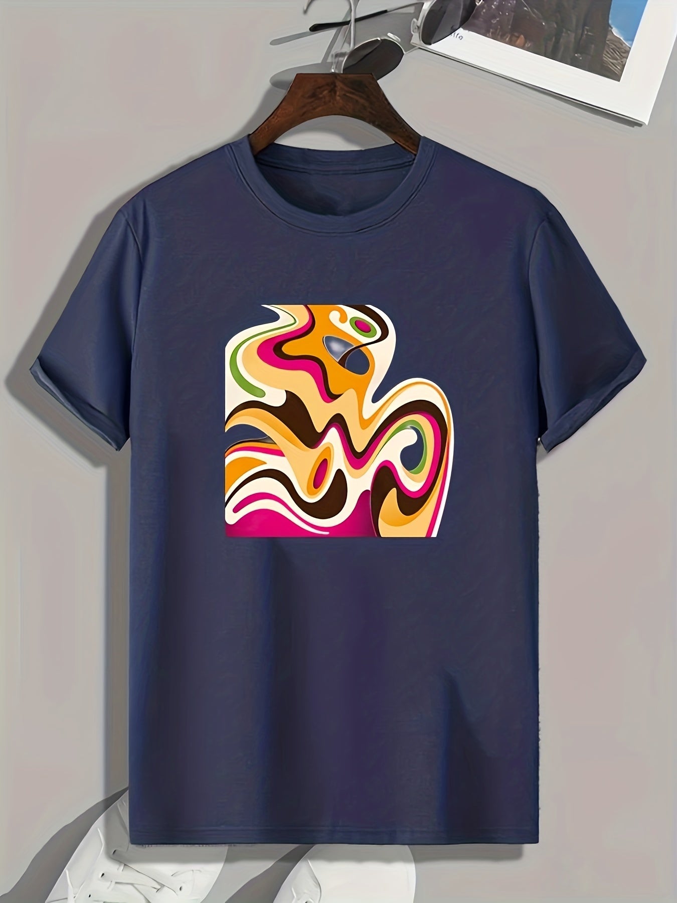Abstract Pattern Print Men's Sports T-shirt