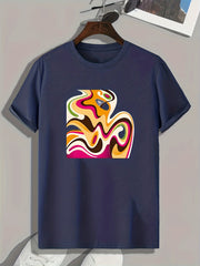 Abstract Pattern Print Men's Sports T-shirt