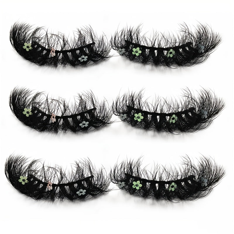 25MM Flower Glitter Fluffy Makeup Lashes Extension