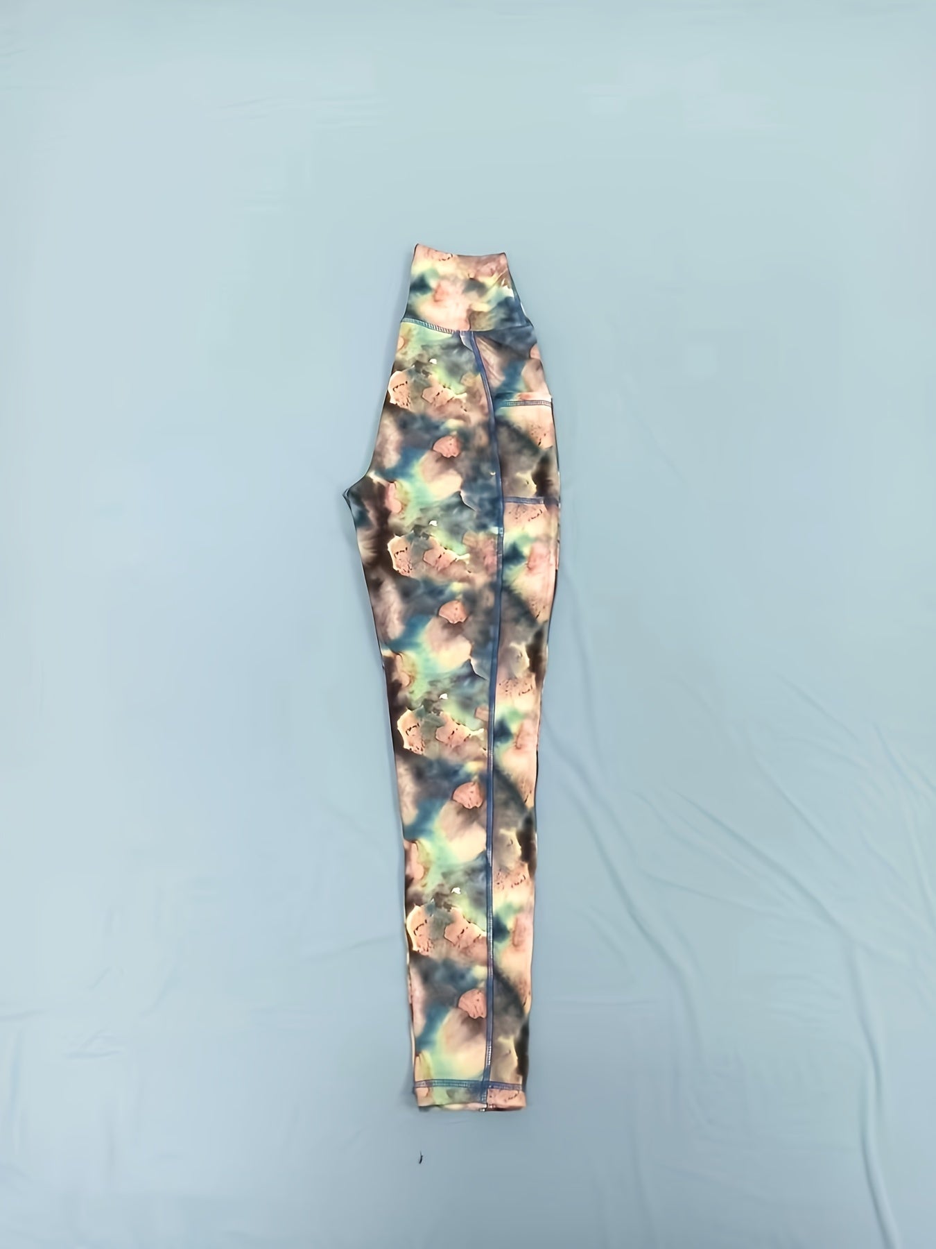 Stylish Print Yoga Leggings with Pockets High Waist Activewear