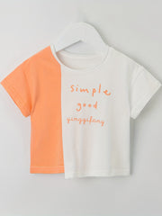 Baby Boys Block Letter Short Sleeve Tees for Summer